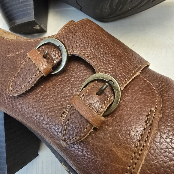 {8.5} B.O.C. Shootie Boot Double Monk Buckle Strap Brown Women's - Picture 6 of 16